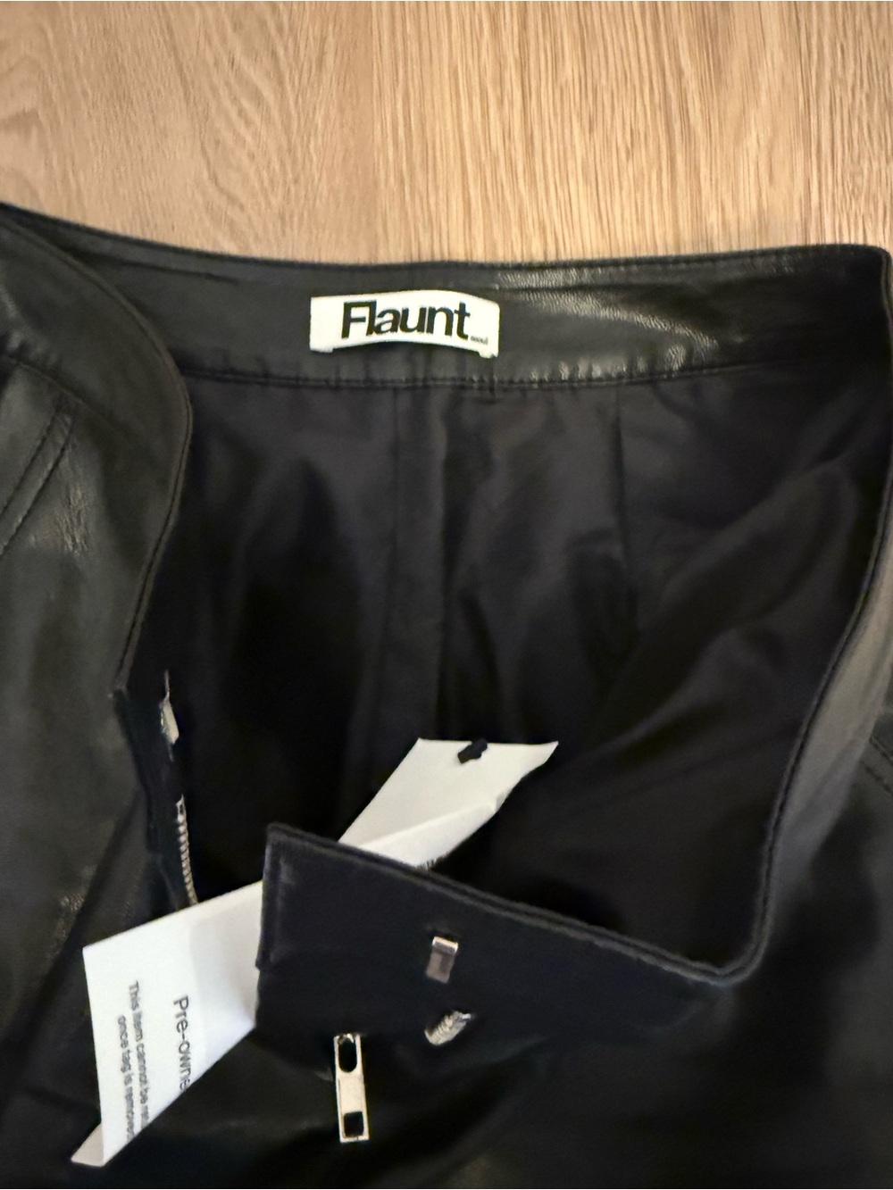 The Ragged Priest Black Faux Leather Skinny Jeans with Leg Zips - Picture 3 of 7